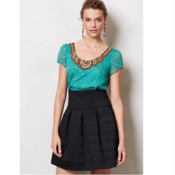ANTHROPOLOGIE Sachin + Babi Carcanet Embellished Top Blouse Size 8 Like new - Picture 5 of 16